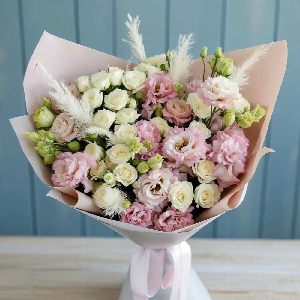 Букет цветов из: Альстромерии и Розы в Клетской