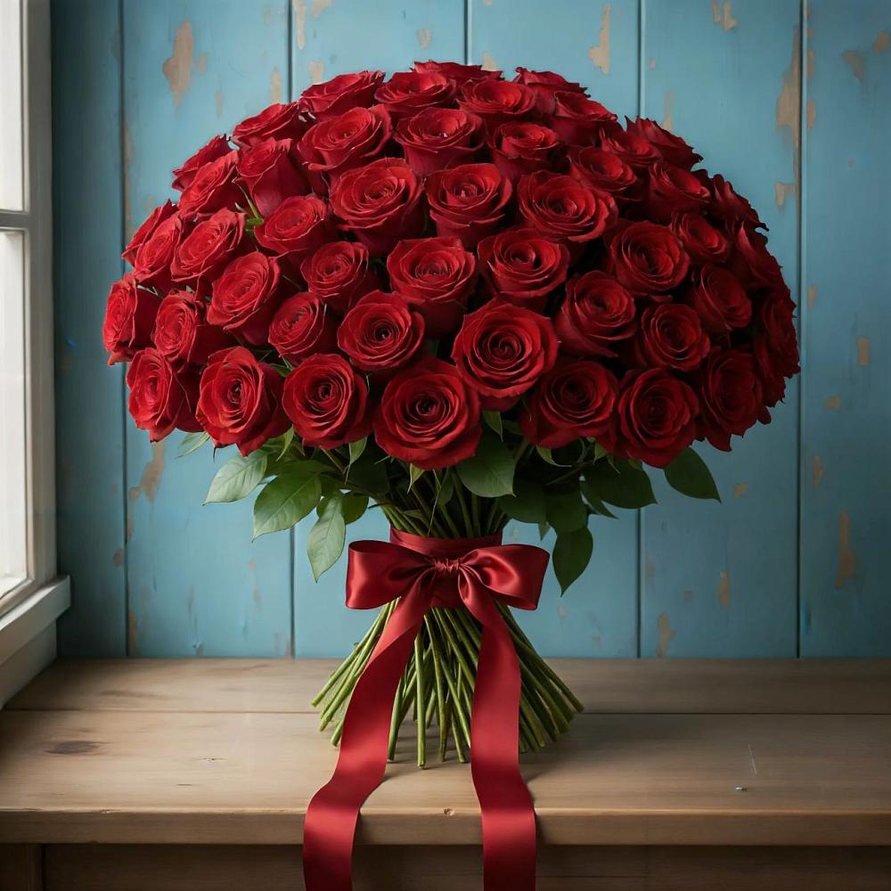 Букет Красные розы Блэк Меджик в Клетской