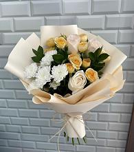 Букет цветов из:  Розы и Хризантемы в Клетской