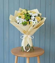 Букет цветов из:  Хризантемы и Розы в Клетской