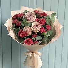 Букет цветов из:  Гвоздики и Розы в Клетской